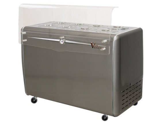 Vetrina per gelati Via Veneto Silver 8C